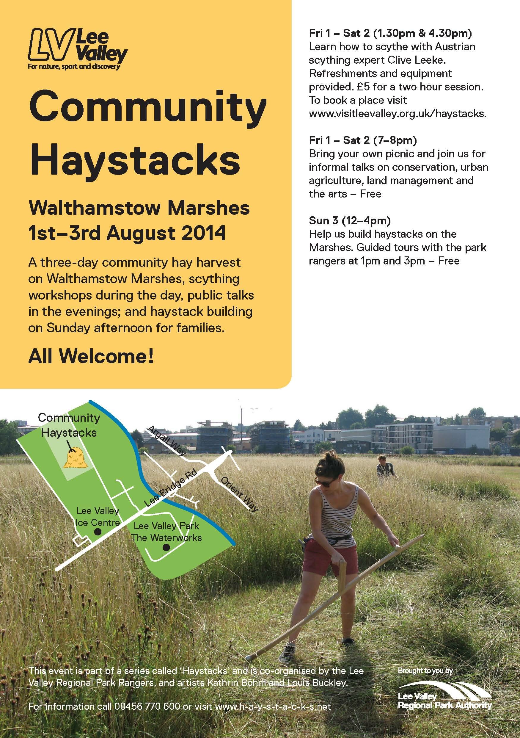 Community Haystack on the Walthamstow Marshes, 1-3 August 2014